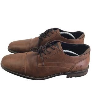 B-52 By Bull Boxer Cognac Derby Shoes Mens Size 12 Lace-Up Leather Dress